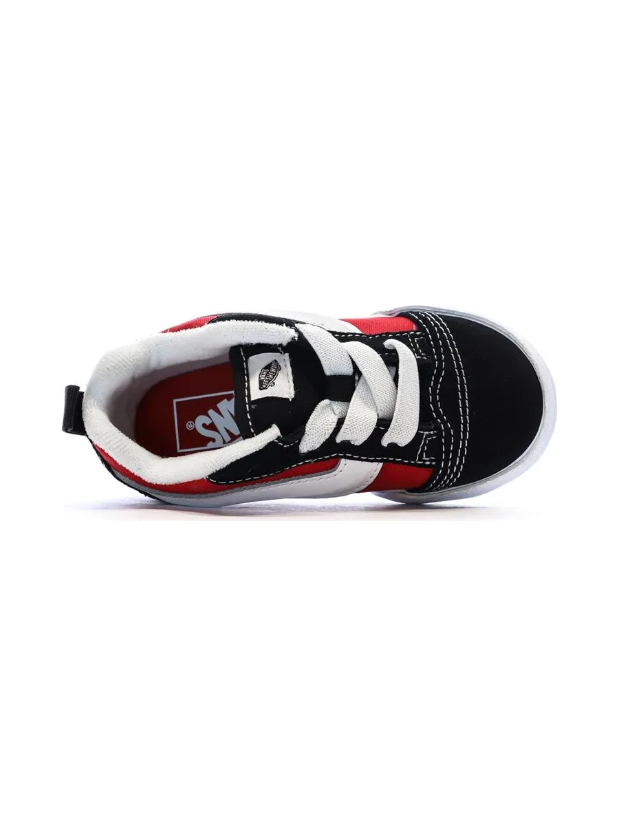 Baskets Noir/Rouge Enfant Vans Knu Skool Elastic 4