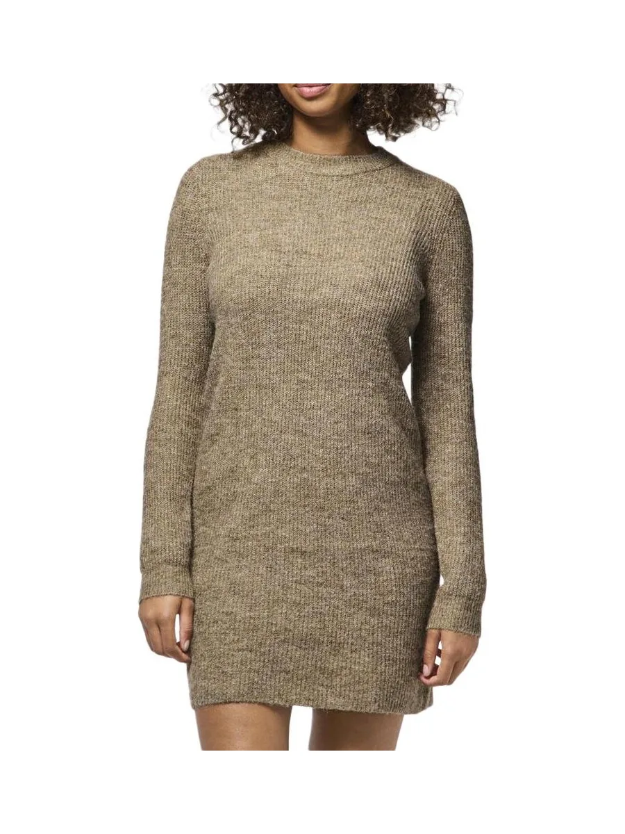 Robe Pull Marron Femme Pieces Ellen 1