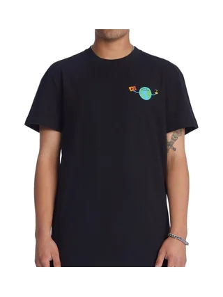 T-Shirt Noir Homme Dc shoes Our World 1