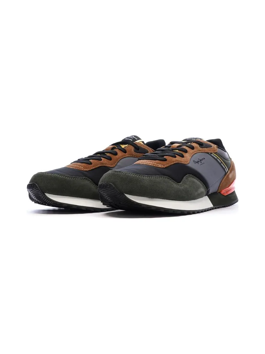 Baskets Marine/Kaki/Rouge Homme Pepe jeans Brit Road M 7