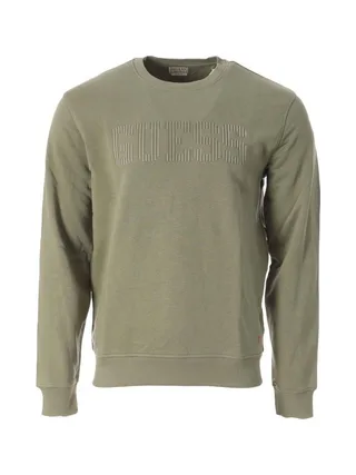 Sweat Kaki Homme Guess Beau Cn Fleece 1