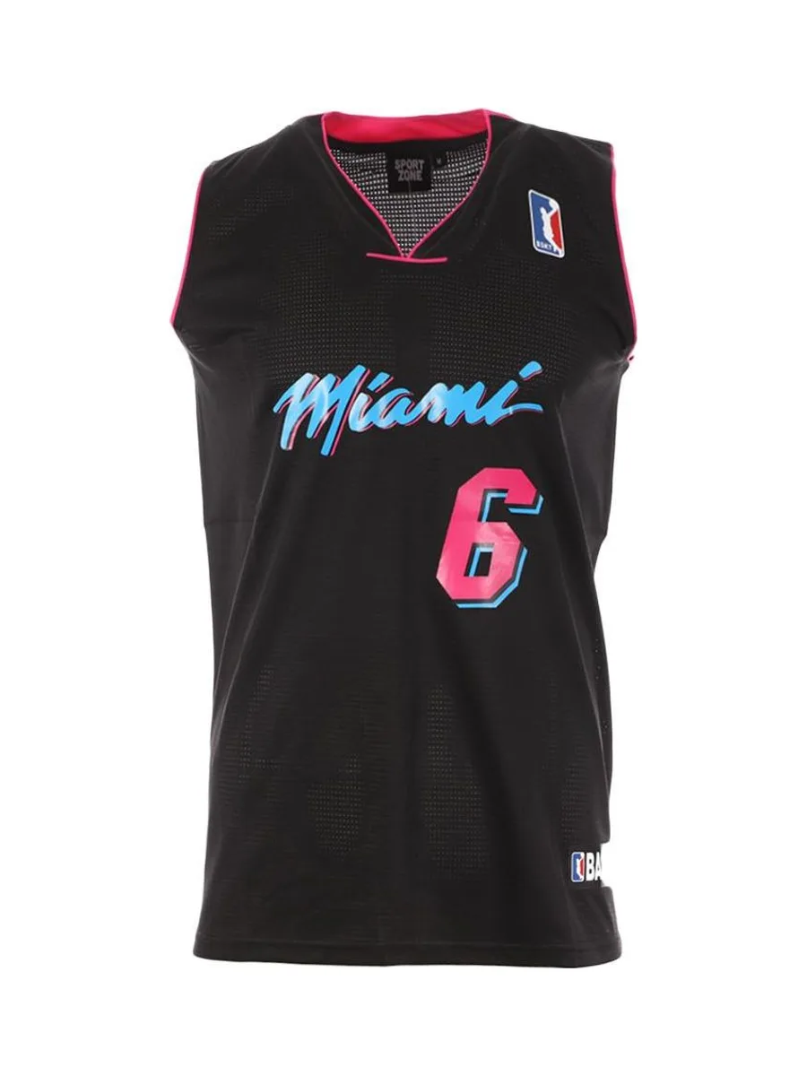 Miami Maillot de basketball Noir Sport zone 2
