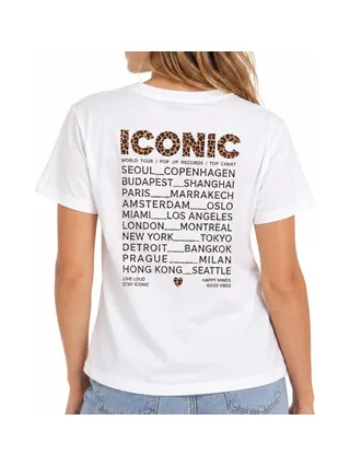 T-Shirt Blanc Femme Mère et Fille Iconic Leopard 2