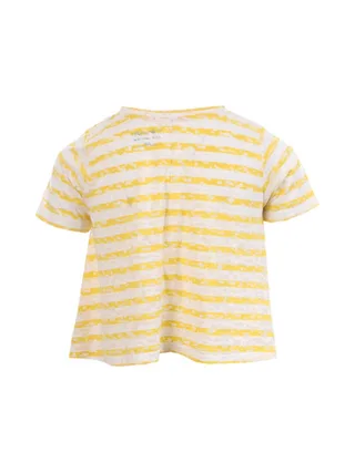 T-shirt à rayures Jaune Fille Teddy Smith Marino 1