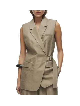 Veste Sans manche Marron Femme Vila Roujuliet Waistcoat 1