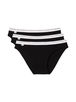 X3 Culottes Noir Femme Lacoste coton stretch 1