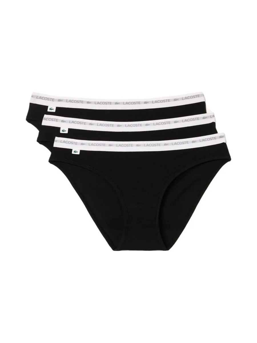 X3 Culottes Noir Femme Lacoste coton stretch 1