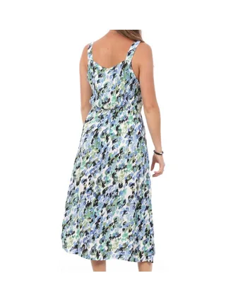 Robe Blanche/Bleu à Motifs Femme Vero Moda Easy Strap 2
