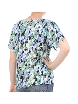 T-shirt Blanc à Motifs Femme Vero Moda Easy V-neck 2