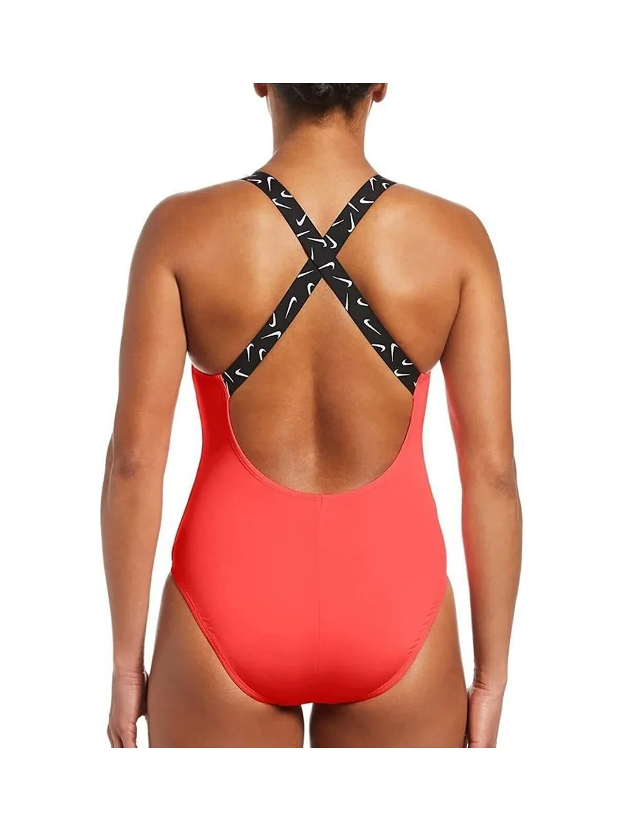 Maillot de bain 1 pièce Rouge Femme Nike Crossback 3