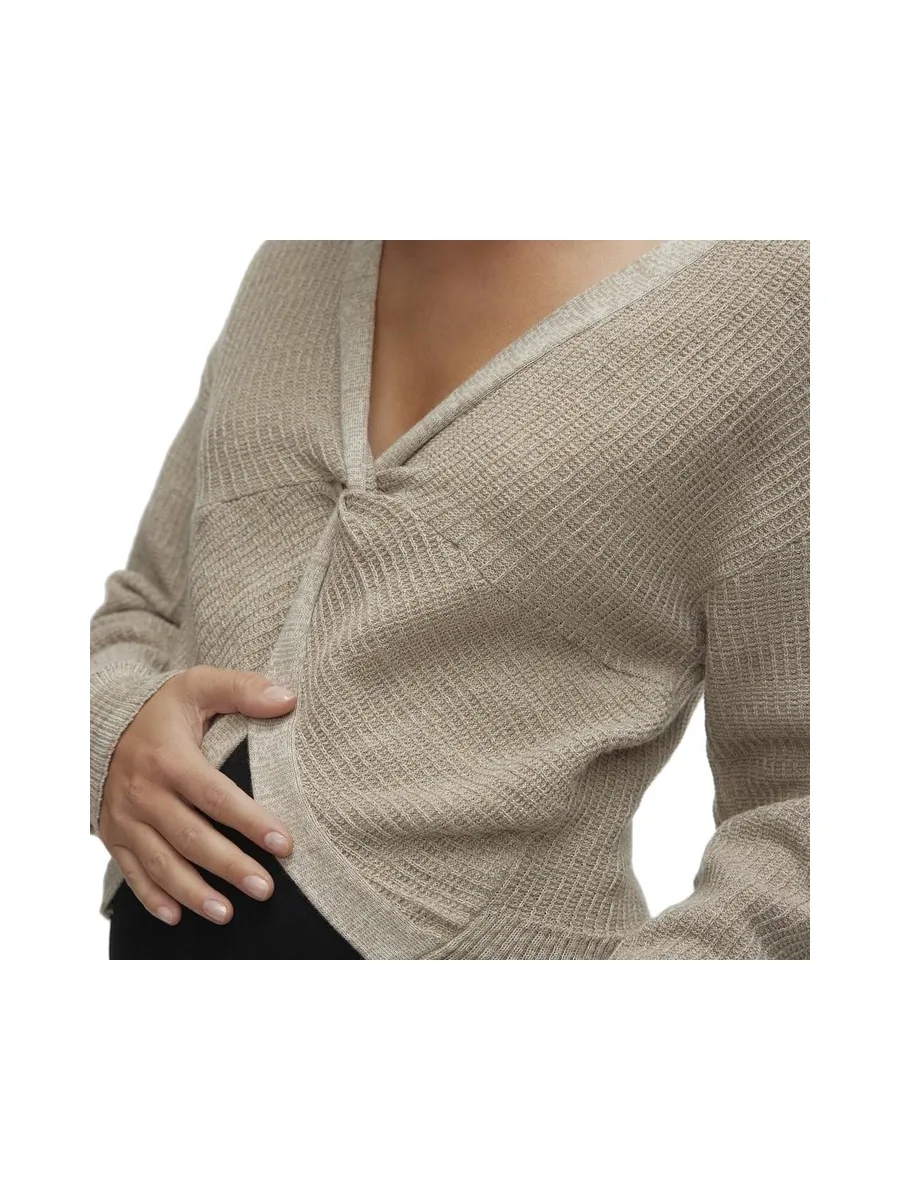 Pull de Grossesse Beige Femme Mamalicious Lems 4