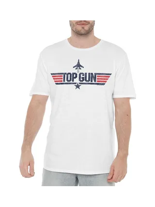 T-Shirt Blanc Homme Topgun logo 1