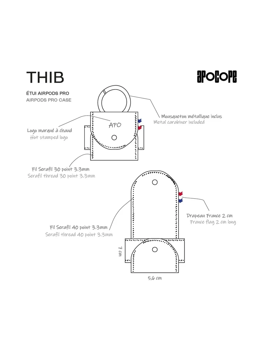 THIB - Étui AirPods 1 & 2 en liège - Naturel 131