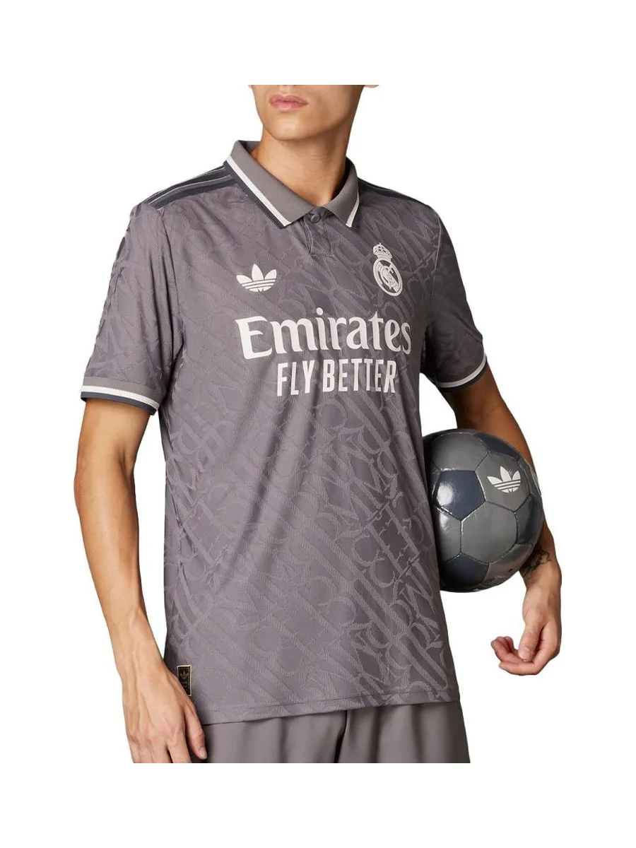 Real Madrid Maillot Authentique Third Gris Homme Adidas 24/25 2