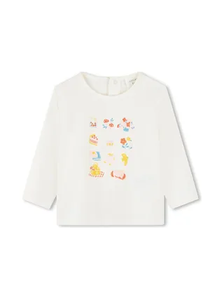 T-shirt Ecru Bébé Fille Carrément Beau Y30218 1