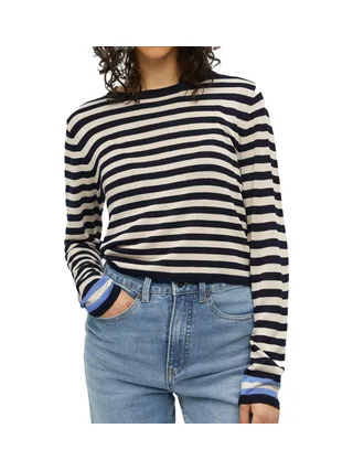 Pull Beige/Noir Femme Object Cropped 1