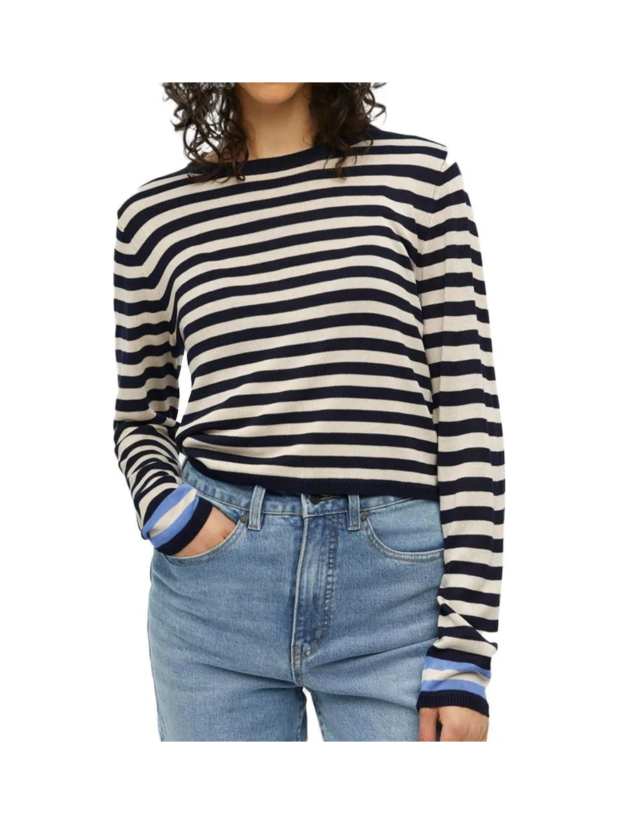 Pull Beige/Noir Femme Object Cropped 2