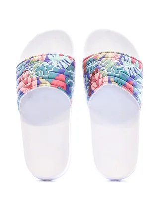 Claquettes Blanches à Fleurs Femme Kappa Logo Noles 5 3