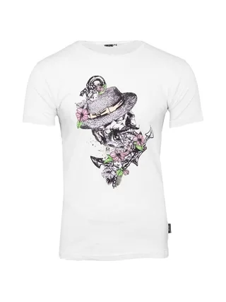 T-shirt Blanc Homme La Maison Blaggio Tete 1