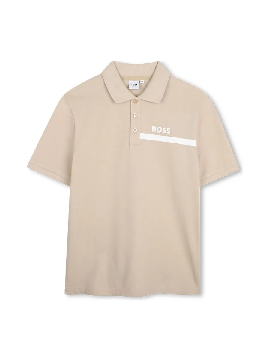 Polo Beige Garçon Hugo Boss J52730 2