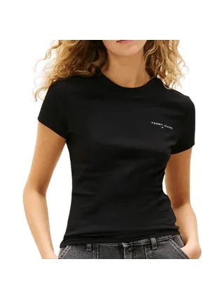 T-Shirt Noir Femme Tommy Hilfiger 1