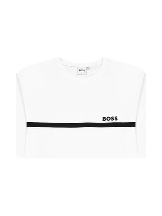 T-Shirt Blanc Garçon Hugo Boss J52727 1