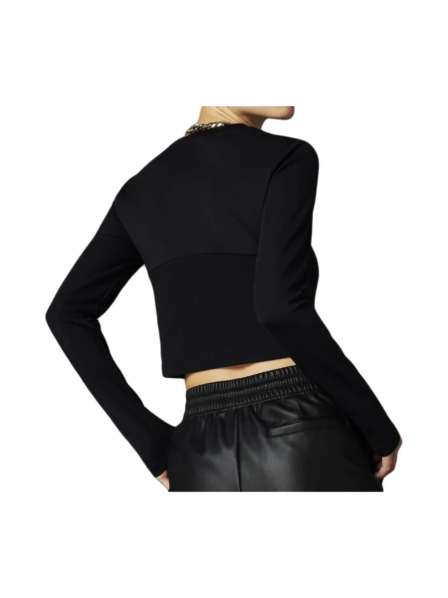 T-Shirt Noir Femme Adidas Rib Top 3