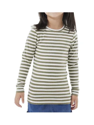 T-Shirt Manches Longues Vert/Blanc Fille Name it Fsuraja 1
