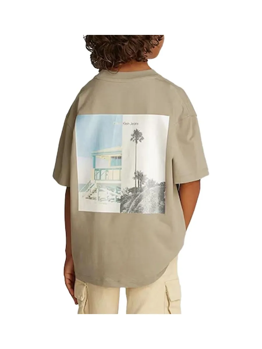 T-Shirt Marron Garçon Calvin Klein Jeans Miami 4