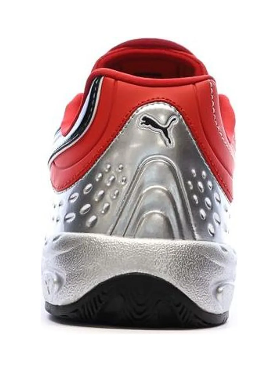 Baskets Noires/Rouges/Argent Homme Puma Goalgetter 4
