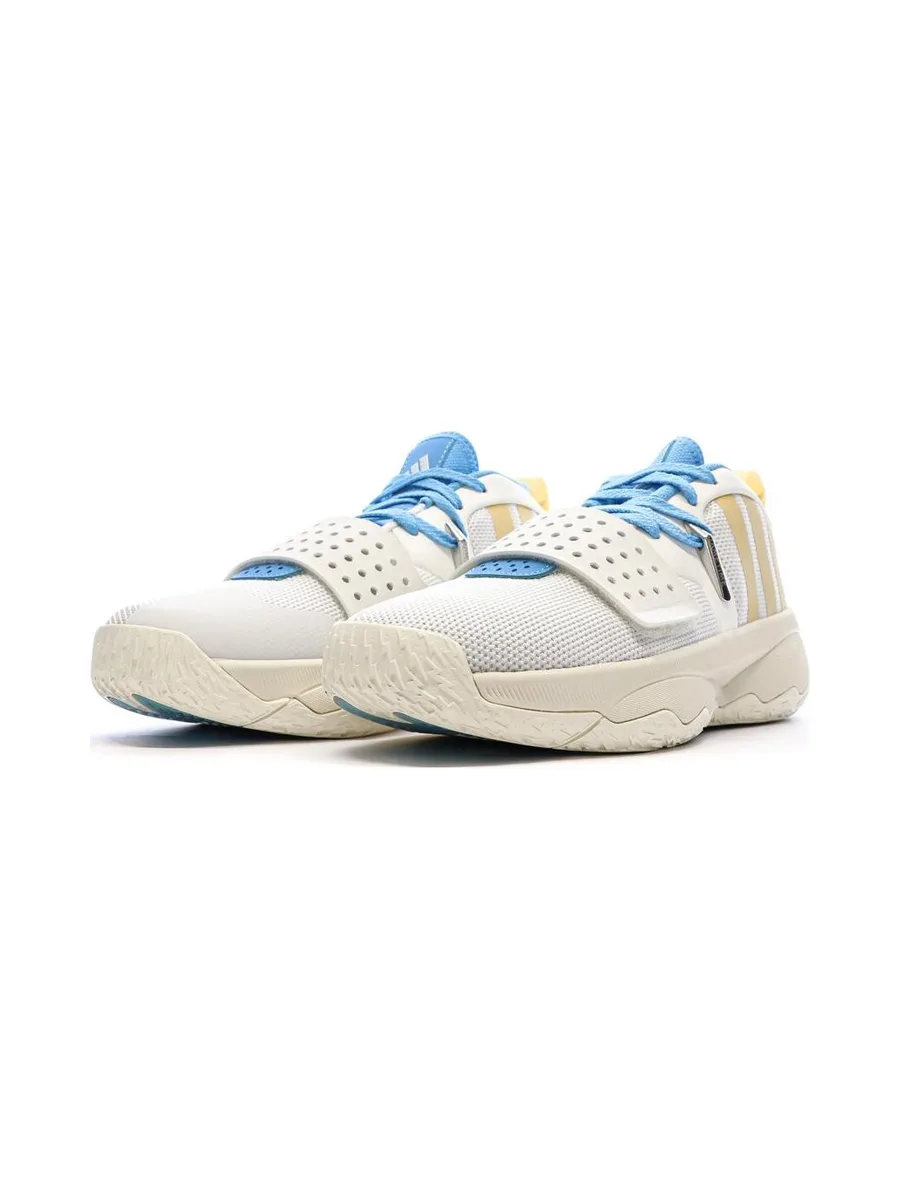Chaussures de basketball Blanches/Jaune/Bleu Homme Adidas Dame 8 6