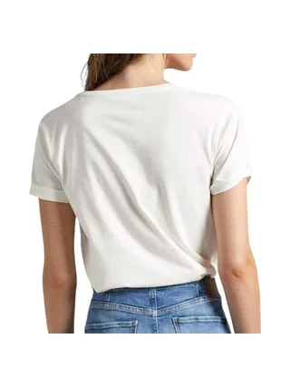 T-shirt Écru Femme Pepe Jeans Vivian 2