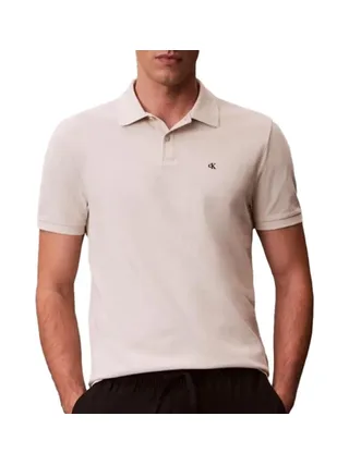 Polo Beige Homme Calvin Klein Jeans Ss Monogram Pique 1