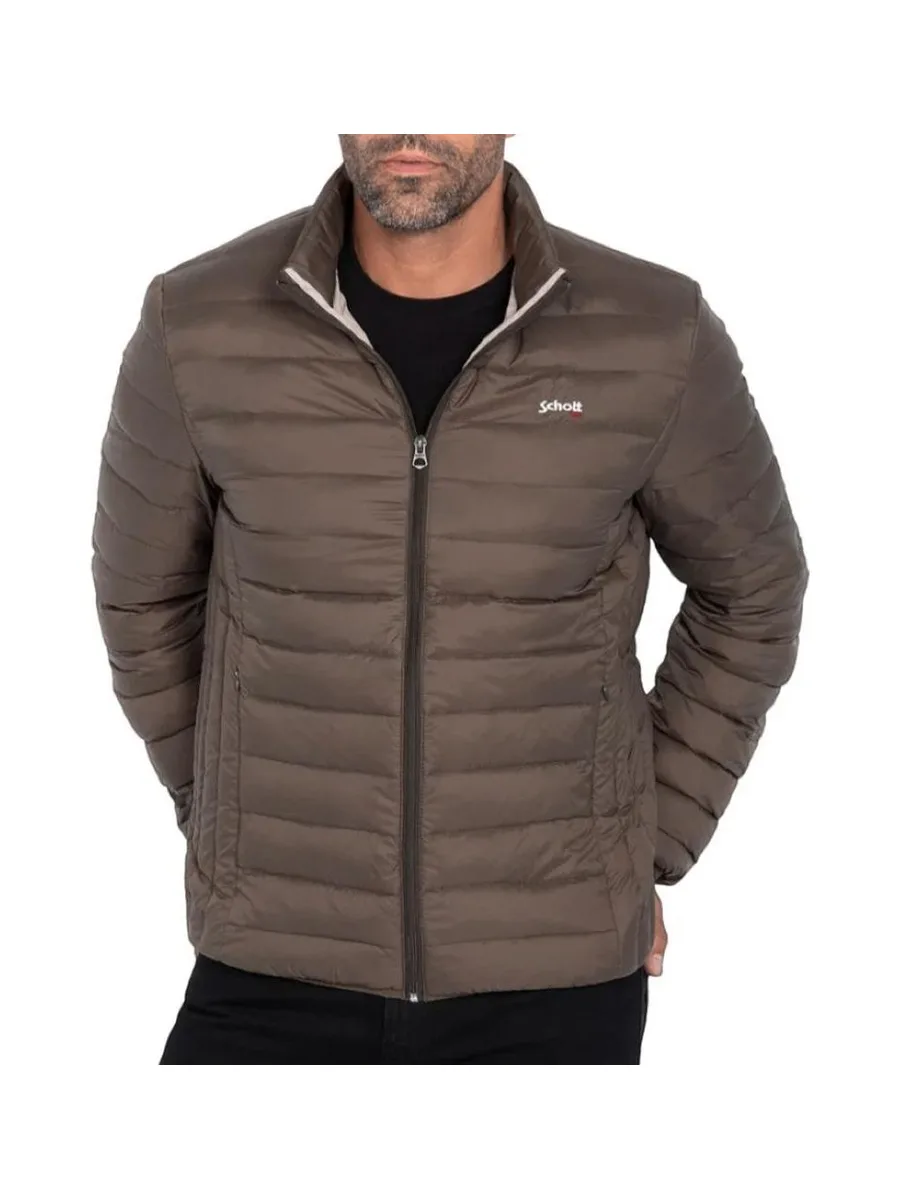 Doudoune Marron Homme Schott OAKLANDRS 2