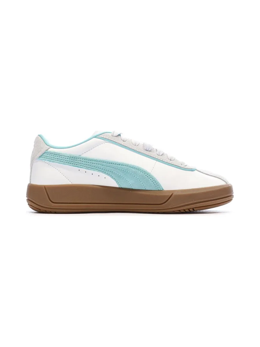 Baskets Blanches/Turquoise Femme Puma Club Klassika 3