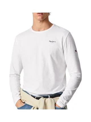 T-Shirt Manches Longues Blanc Homme Pepe jeans Original Basic 2 1