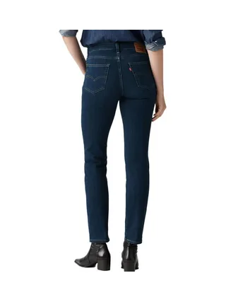 Jean 724 Bleu Femme Levi's High Rise Straight Dark In 2