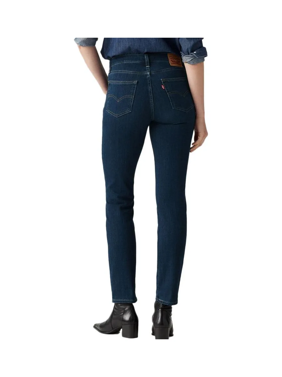 Jean 724 Bleu Femme Levi's High Rise Straight Dark In 3