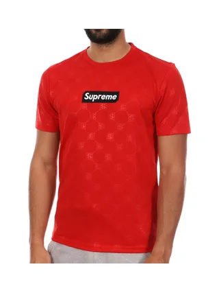 T-shirt Rouge Homme Supreme Grip Leaves 1