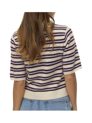 Pull Beige/Bleu/Bordeaux Femme Vero Moda Vmocanna 2