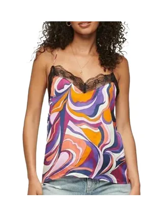 Top Violet/Orange/Noir Femme Superdry Studios 1