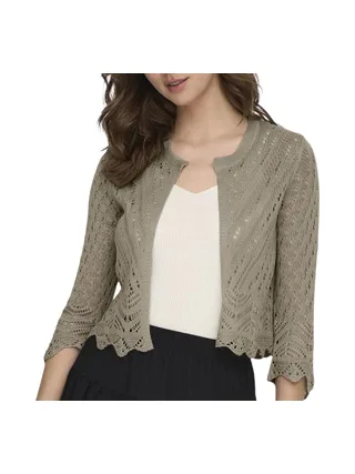 Cardigan Marron Femme JDY Sun 3/4 Cropped 1