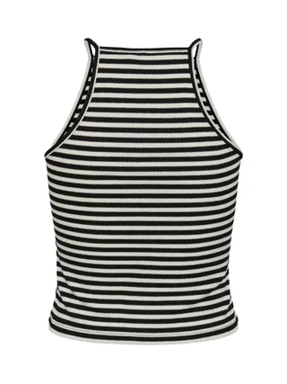 Top Noir/Blanc Femme Pieces Pcostina Strap 2