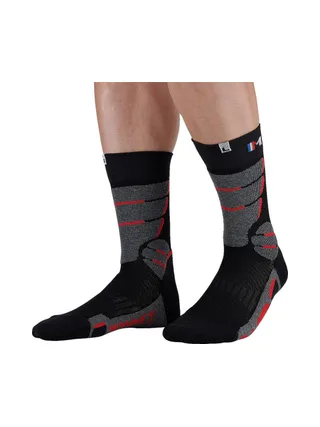 X1 Paire de Chaussettes Noir/Rouge Mixte Monnet Trek Expert 1 1