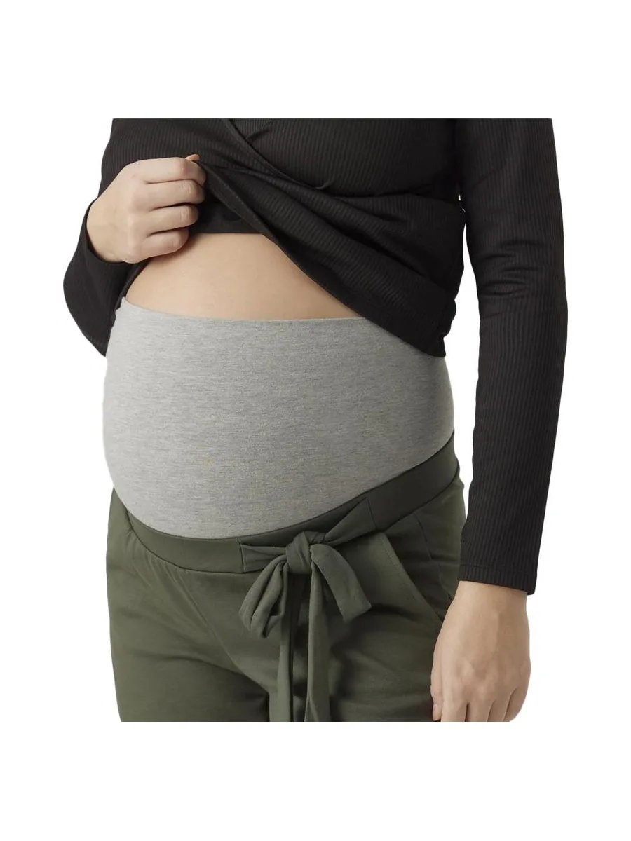 Pantalon de Grossesse Kaki Femme Mamalicious Mini 4