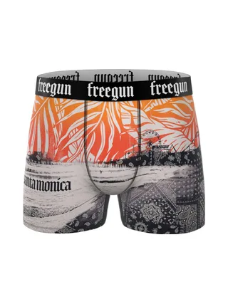 Boxer Gris/Orange Garçon Freegun Santa Monica 1