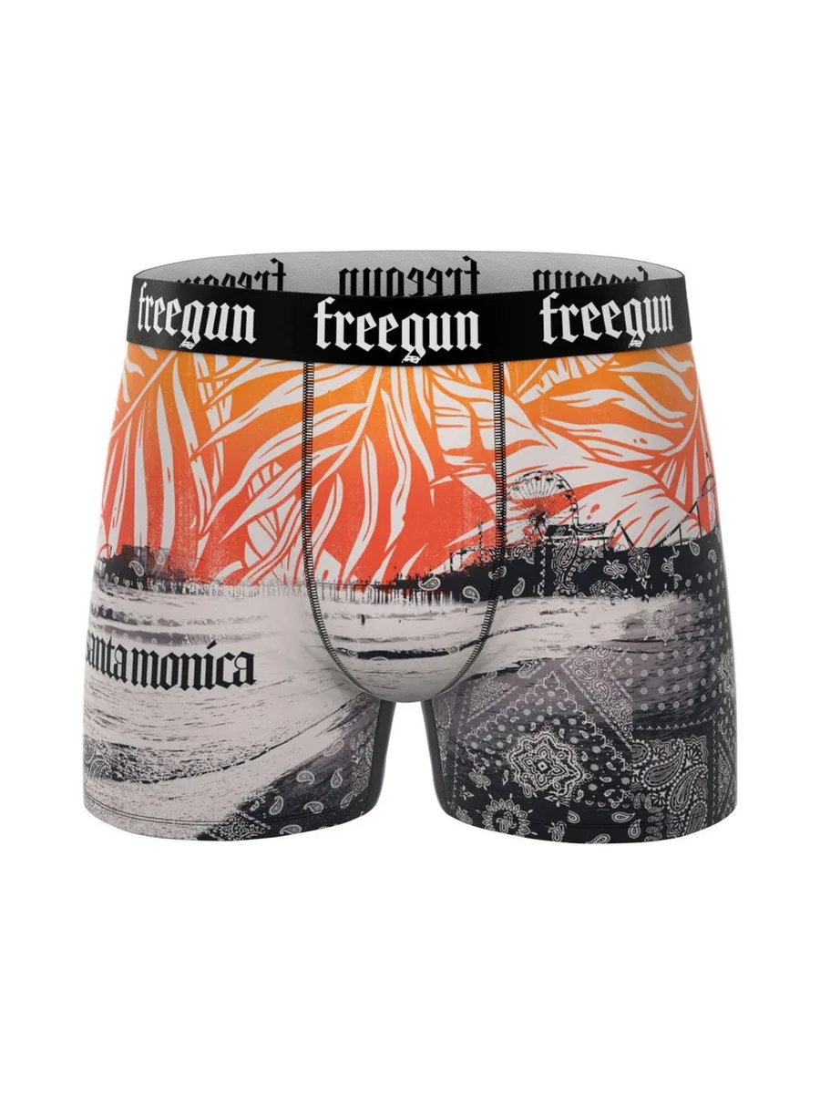Boxer Gris/Orange Garçon Freegun Santa Monica 2