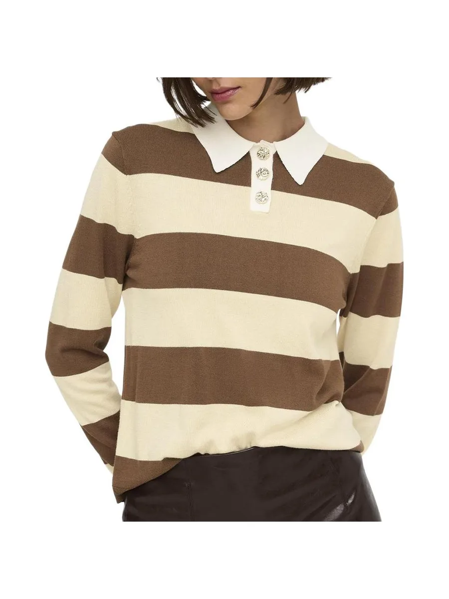 Polo Jaune/Marron Femme JDY Melany 2