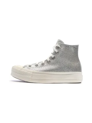 Baskets Argentés Femme Converse Chuck Taylor All Star Lift 2