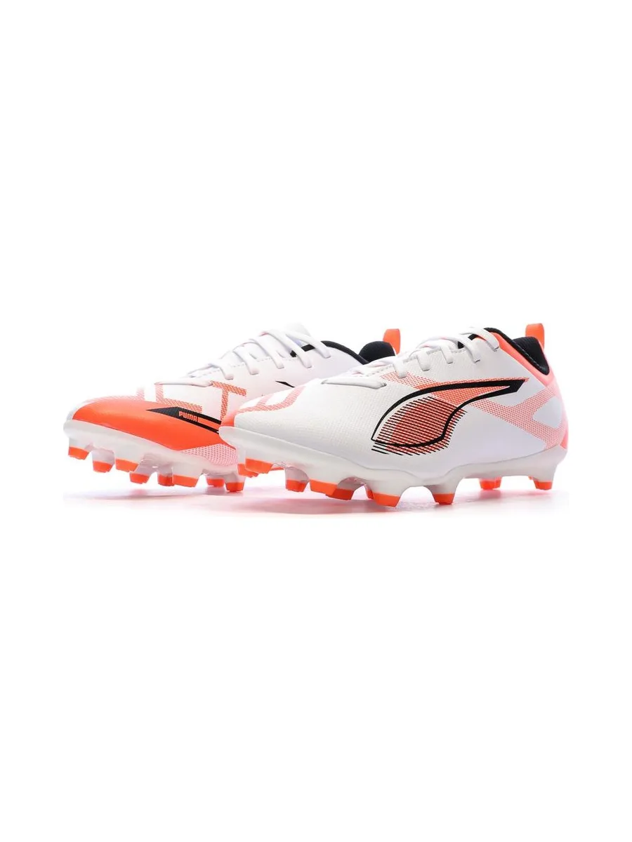 Chaussures de Foot Blanc/Orange Junior Puma Ultra 5 Play FG/AG 7